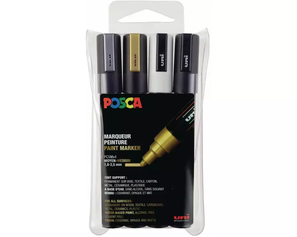 Uni Permanent-Marker 1.8 mm - 2.5 mm, Mehrfarbig
