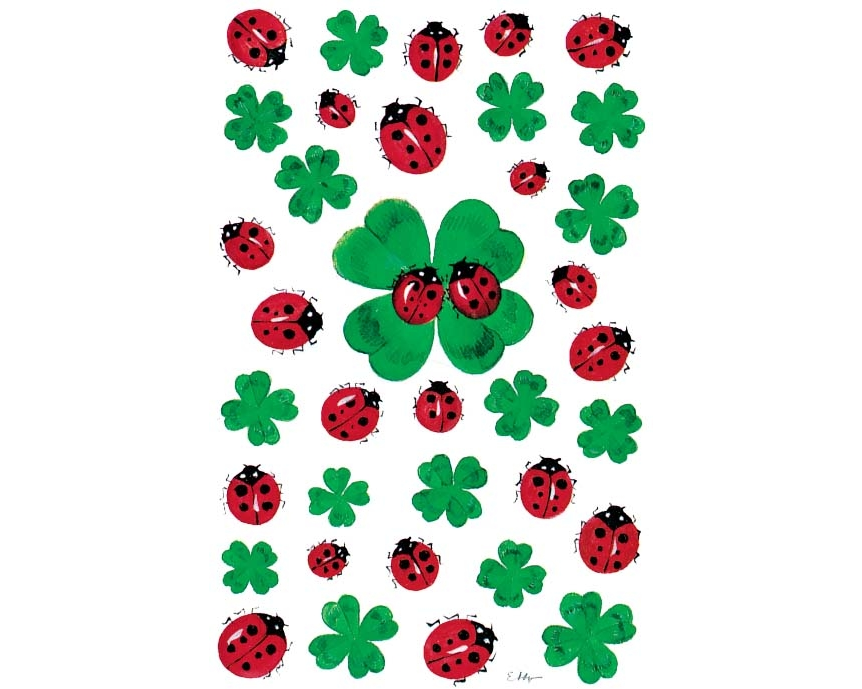 Z-DESIGN Sticker Creative 4362 Marienkäfer/Klee 2 Stück