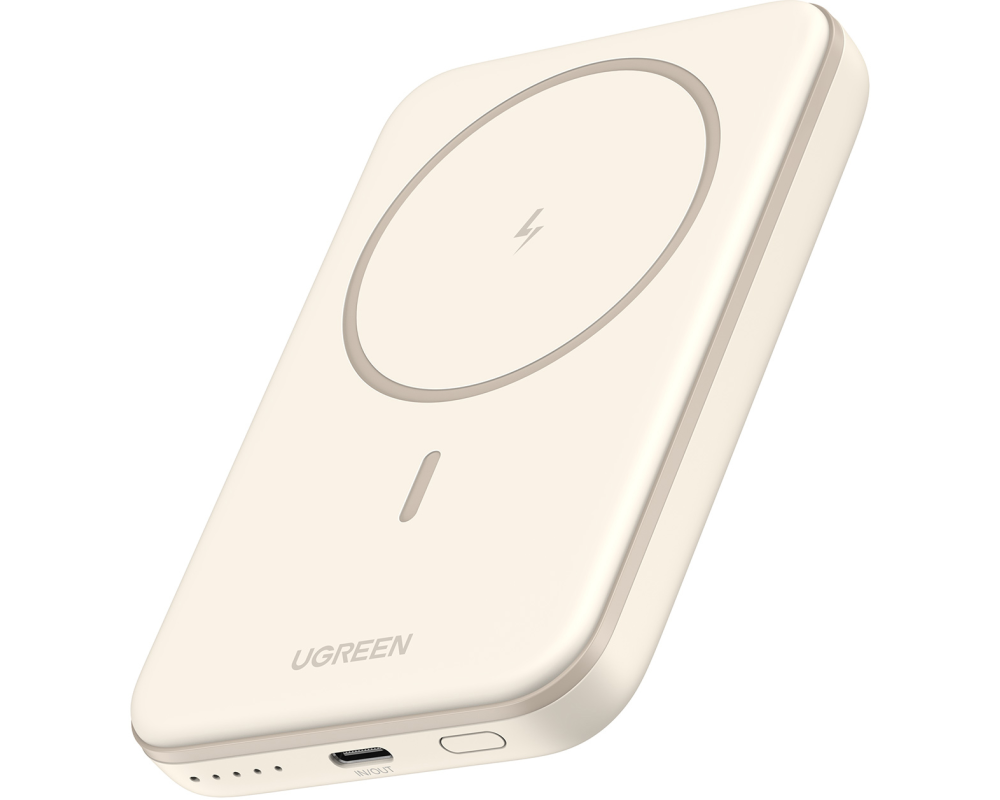 UGREEN Magnetic Power Bank 5000mAh 25207 15W, Wireless, Beige