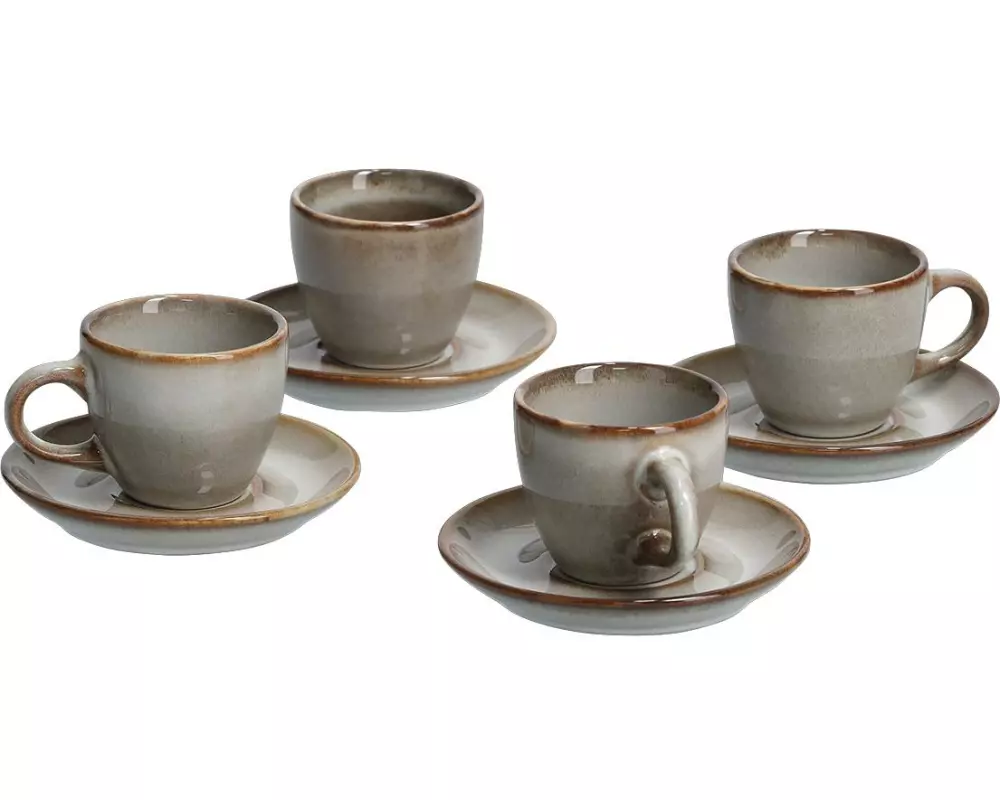 Zeller Present Espressotasse 62 ml, 4 Stück, Taupe