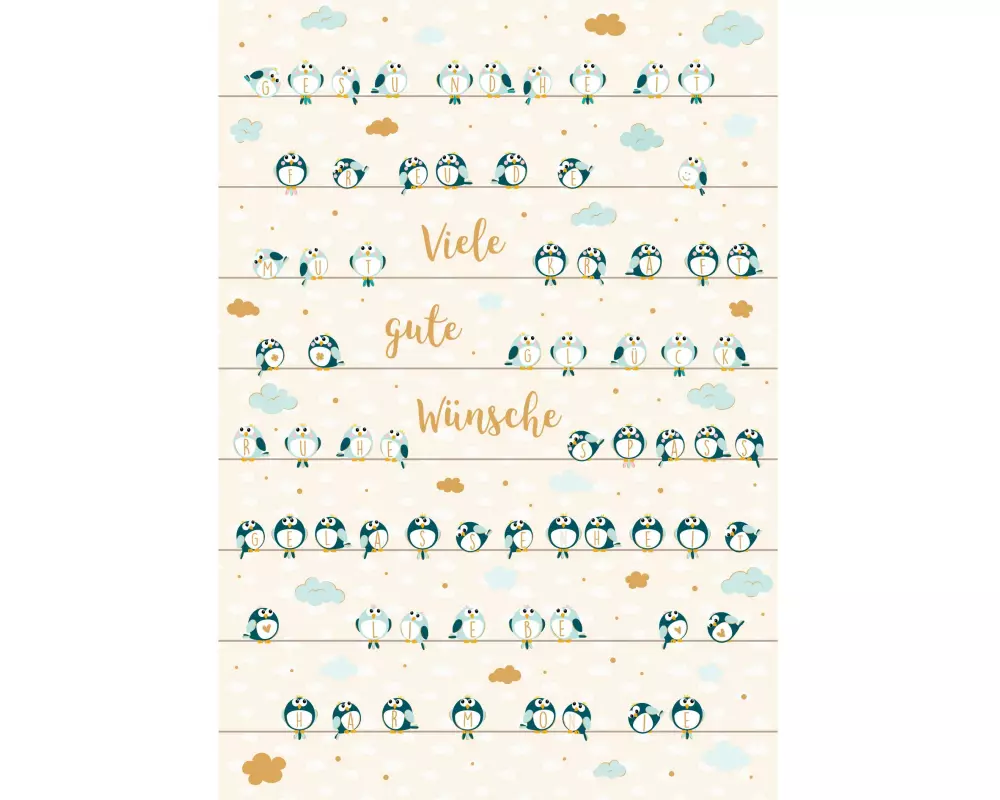 ABC Glückwunschkarte Geburt A4