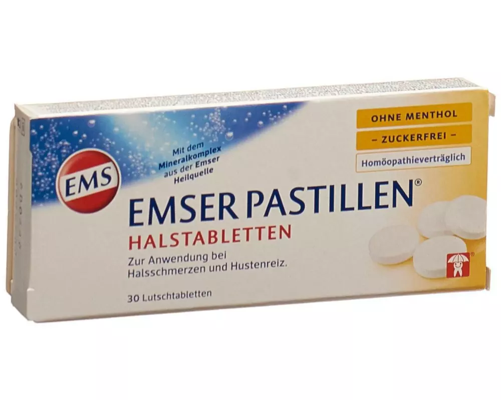 Emser Pastillen ohne Menthol zuckerfrei 30 Lutschtabletten