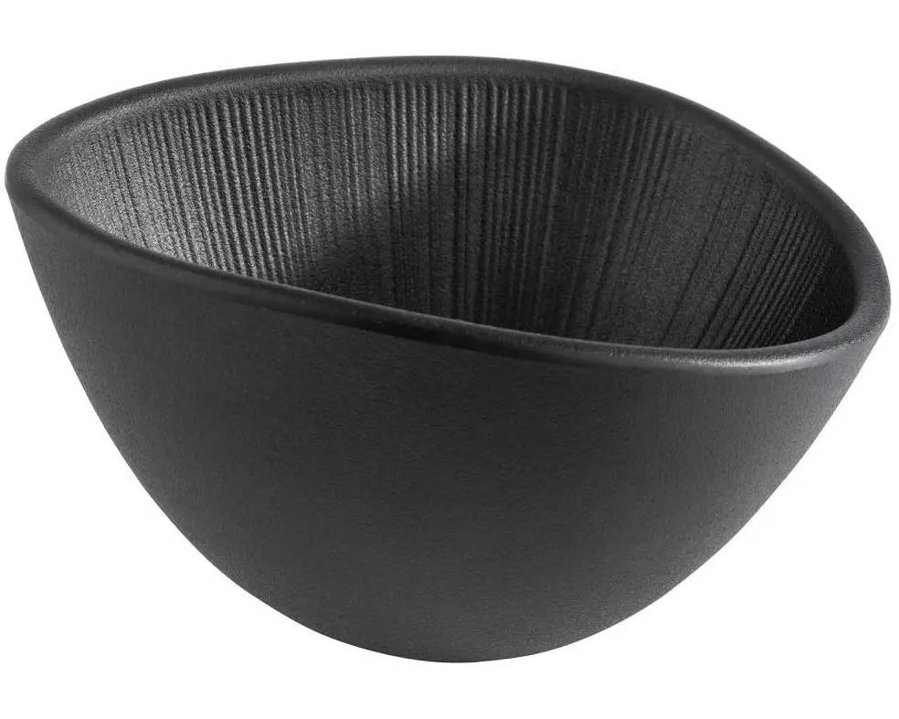 APS Schale APS Bowl Oval Nero 14.5 x 12.5 cm, Schwarz