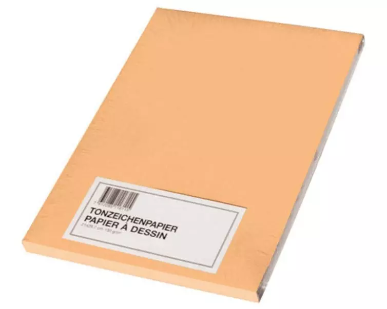 Papyrus Tonzeichenpapier A4, 130 g/m², 100 Stück, Goldgelb