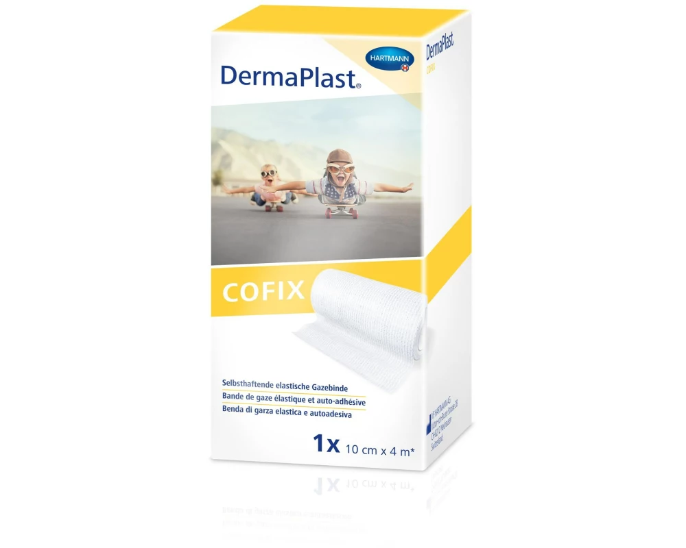 DermaPlast Gazebinde Cofix weiss 10 cm x 4 m