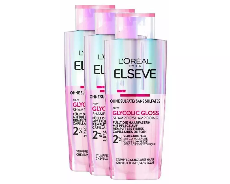 L'Oréal Elsève Shampoo Glycolic Gloss 3 x 200 ml