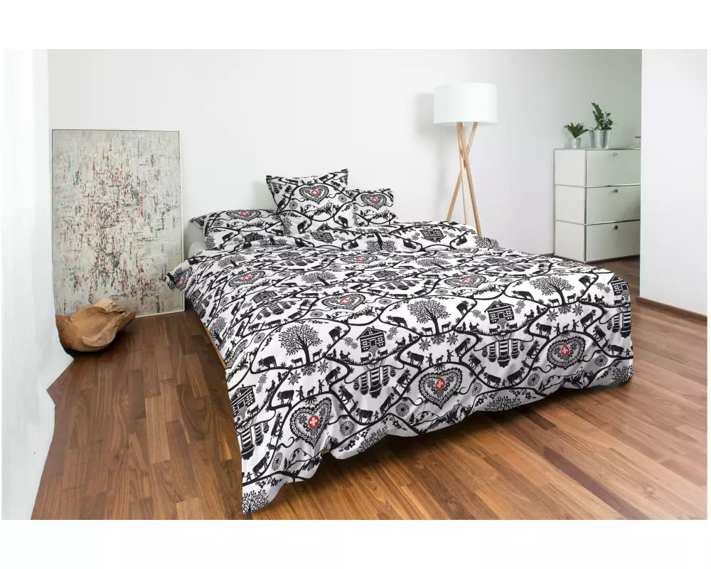 Nobilium Duvetbezug Florian 65 x 100 cm, Weiss/Schwarz