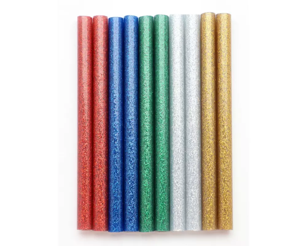 Glorex Klebestick mit Glitter 7.5 x 100 mm , 10 Stück