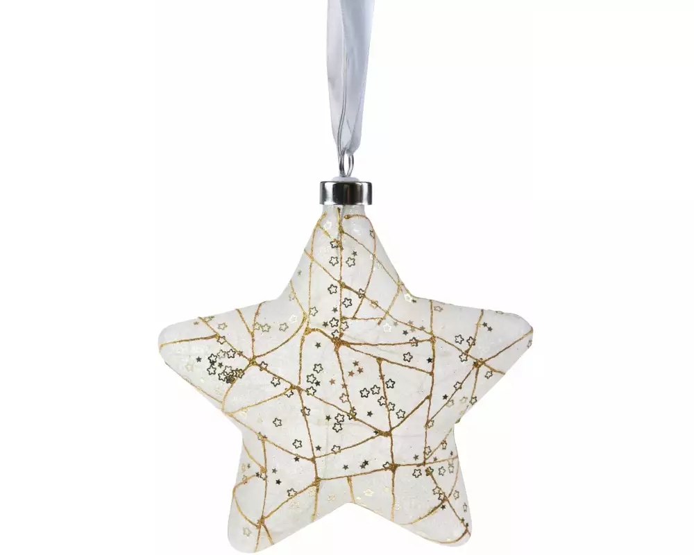 COCON LED-Stern, Weiss/Gold