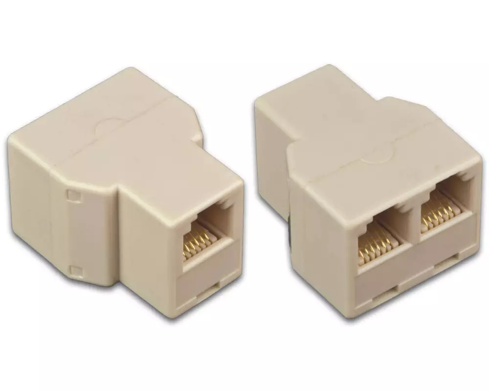 Wirewin Telefonadapter Y-Adapter, 6P/6C RJ12 auf RJ12