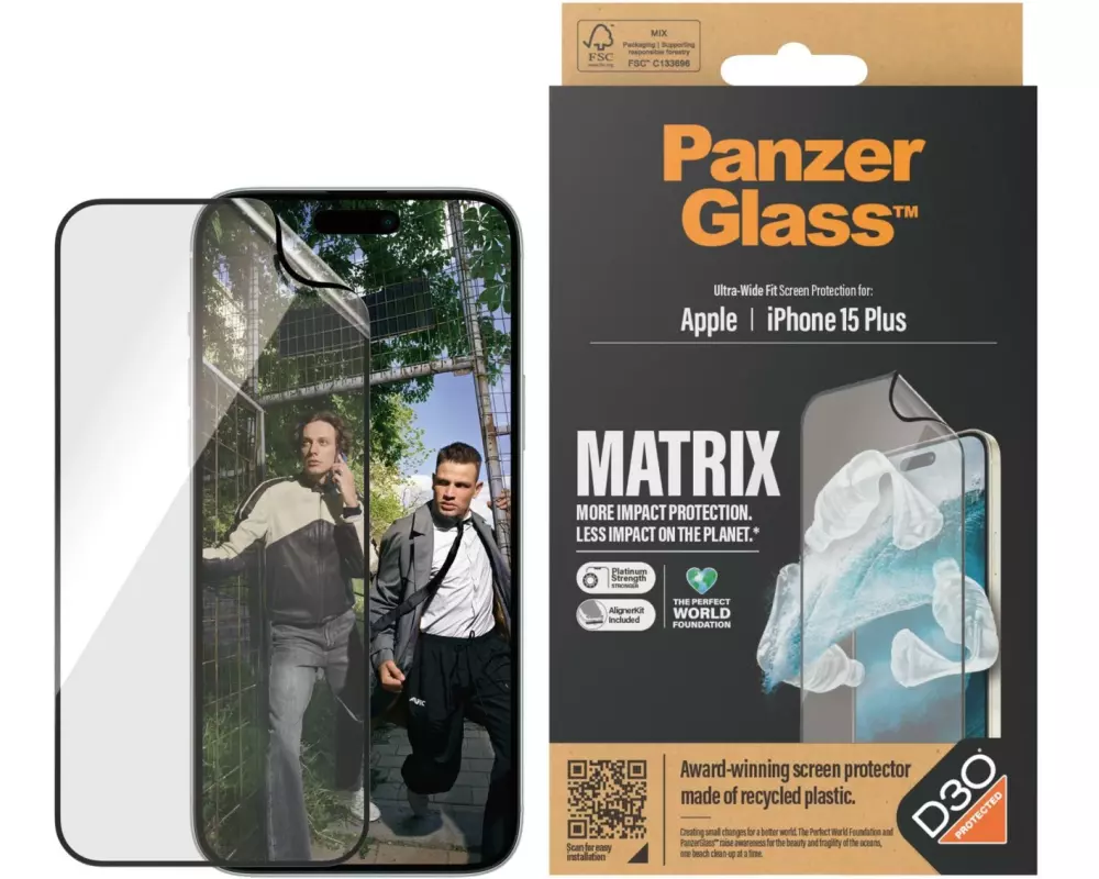Panzerglass Displayschutz Matrix iPhone 15 Plus