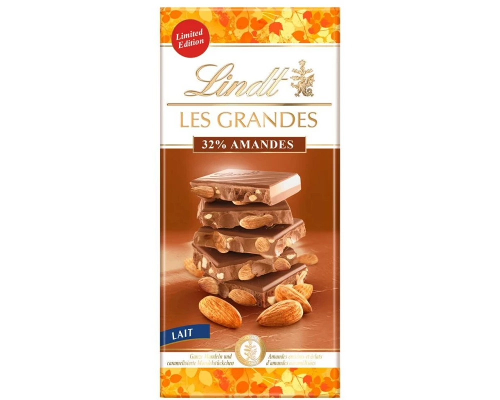 Lindt Tafelschokolade Les Grandes Milch Mandel 150 g