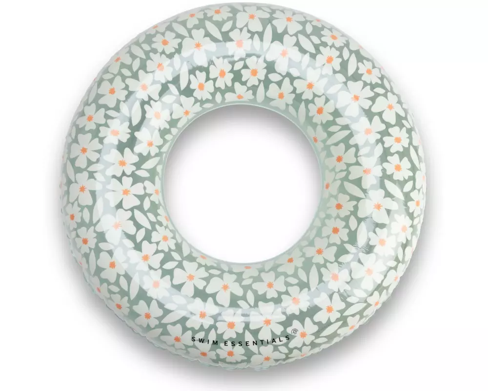 Swim Essentials Schwimmring Green Flowers 90 cm