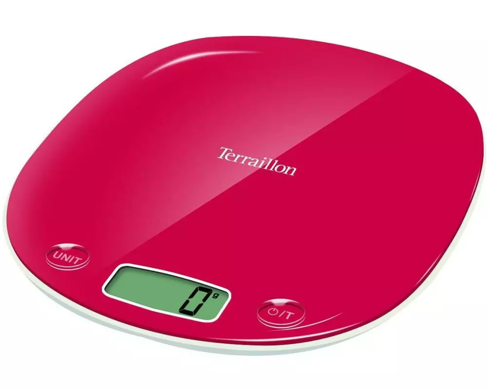 Terraillon Küchenwaage Macaron + Re-cycle Rot
