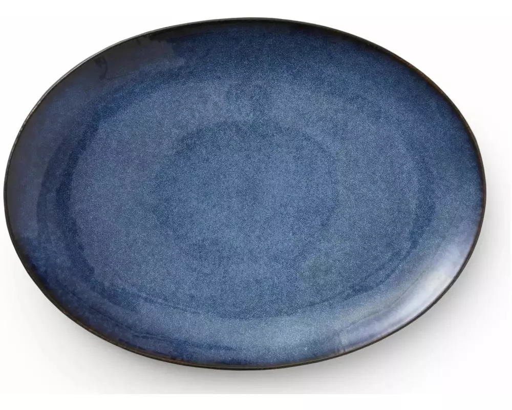 Bitz Servierplatte oval 45 x 34 cm Schwarz/Dunkelblau