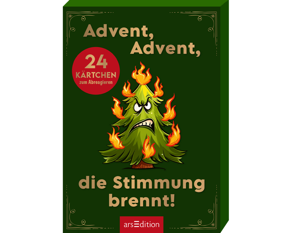 ARS EDITION Adventskalender 7.2x10.5cm 136214 24 Karten zum Abreagieren