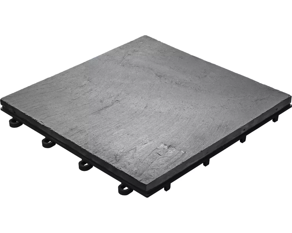 Florco Balkon-& Terrassenplatten Stone Schiefer vollflächig, 4 Stk.