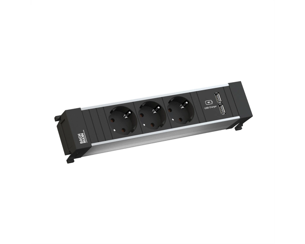 BACHMANN POWER FRAME Medium 3x Schutzkontakt 1xUSB Charger