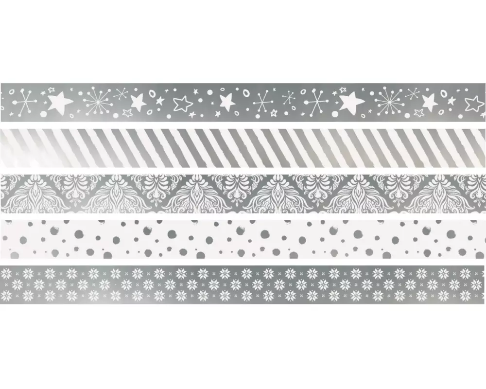 Heyda Washi Tape Weihnachten Silber