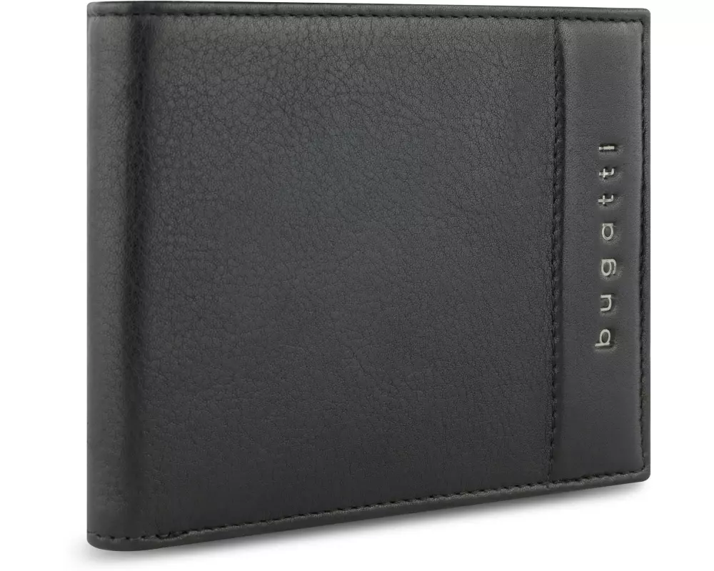 Bugatti Portemonnaie Nome mit Klappe - Scheintasche Schwarz