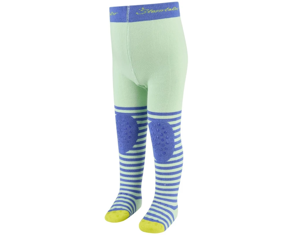 Sterntaler Krabbelstrumpfhose Bären Gr. 80 Blau/Hellgrün