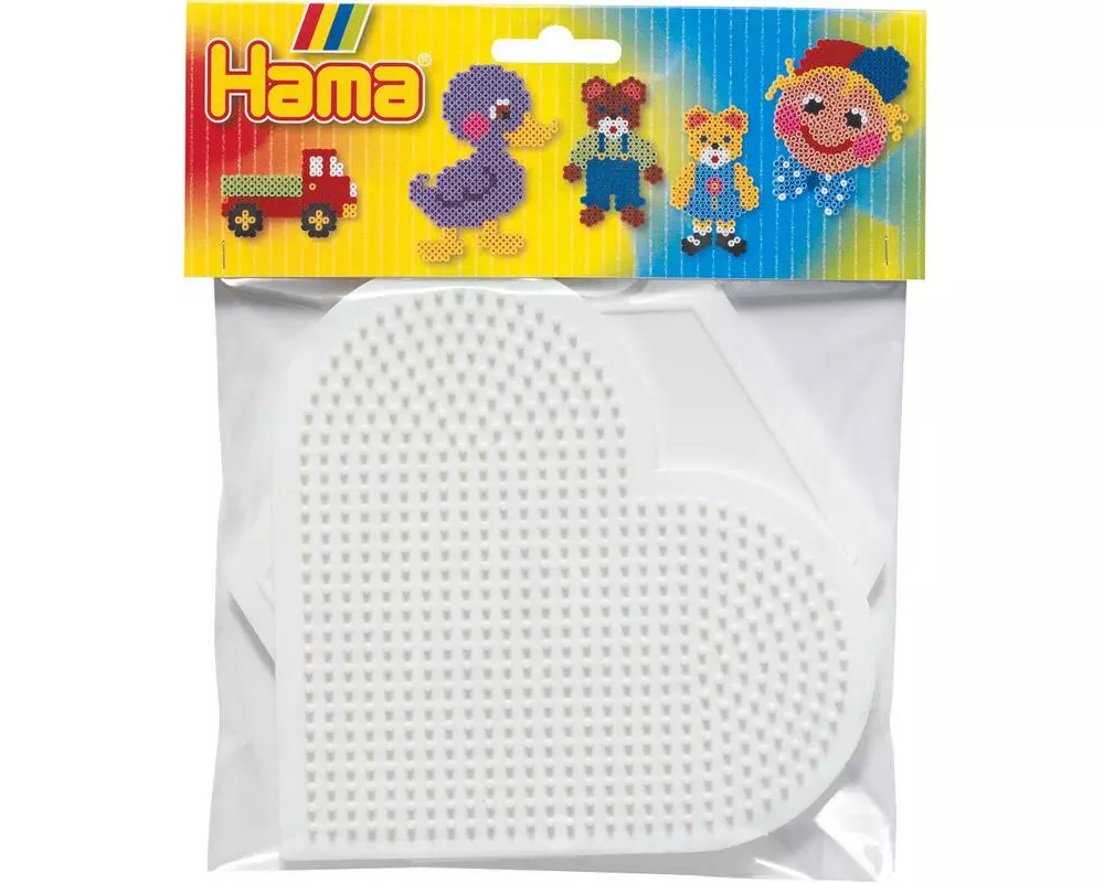Hama Bügelperlen Platten Herz 2 Stück Mehrfarbig/Weiss
