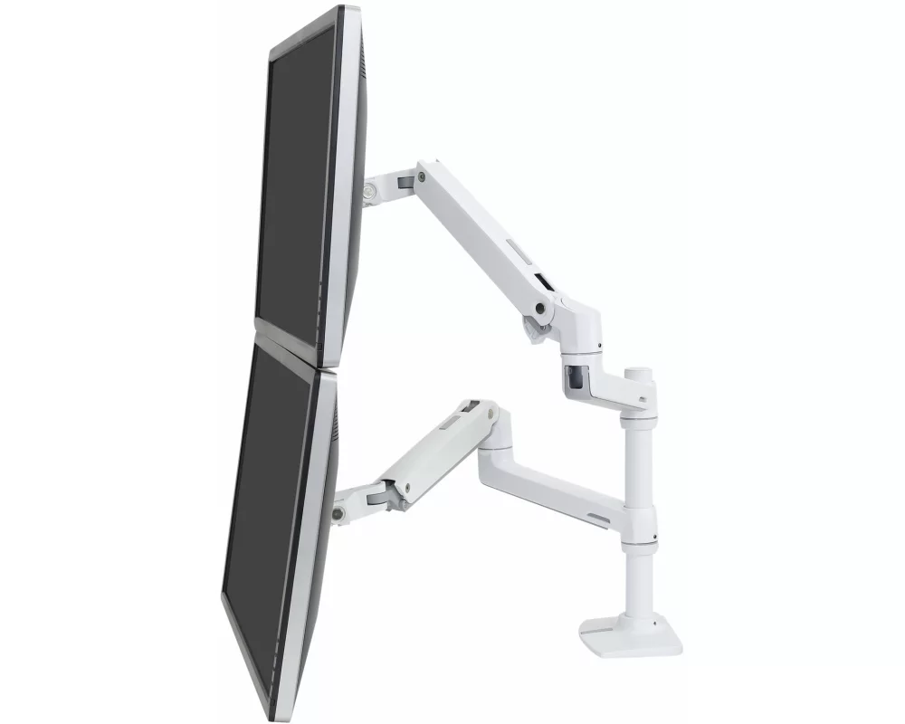 ERGOTRON desk mount, dual stacking, LX, adjustable 33cm, 24 inch, 18kg, VESA 75x75+100x100mm