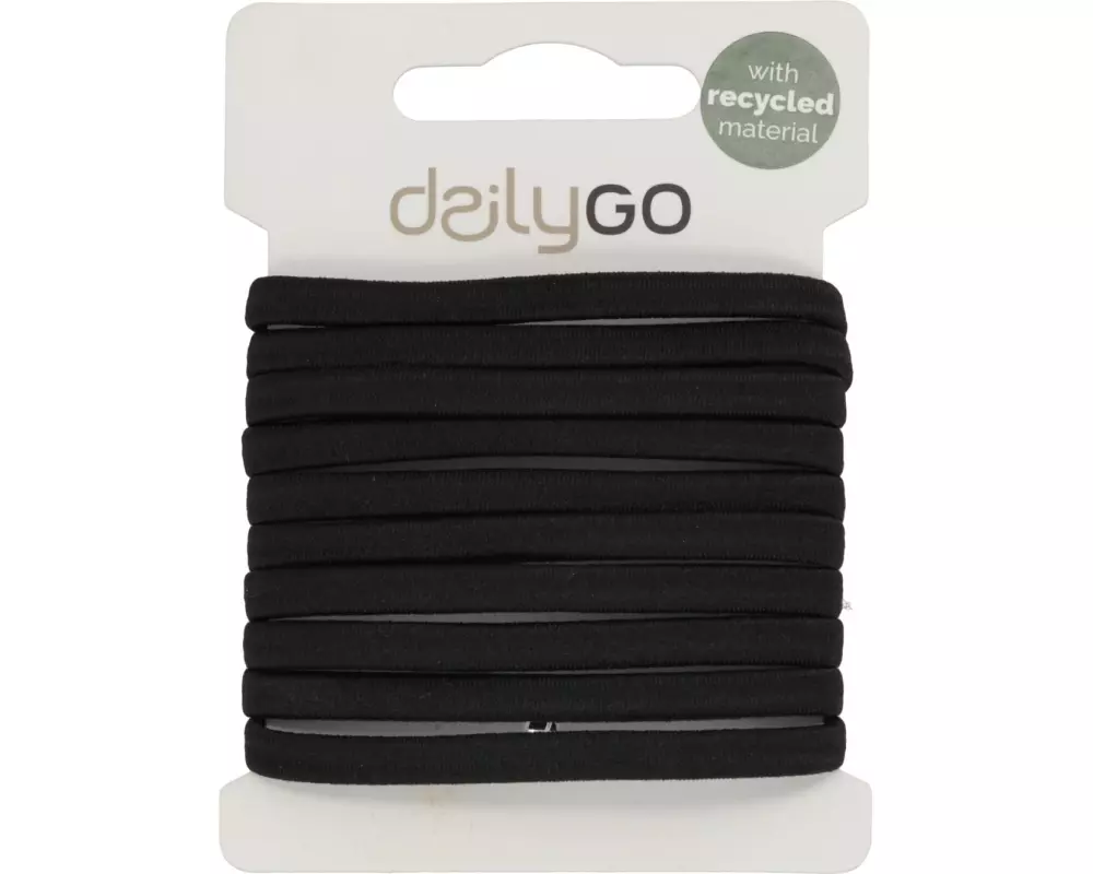 DailyGo Haargummi 10 Stück, Schwarz