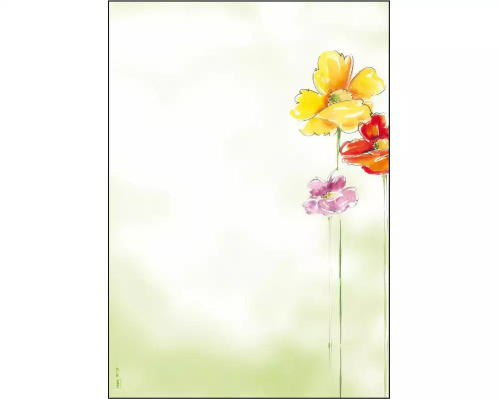 Sigel Motivpapier Spring Flowers A4, 50 Blatt