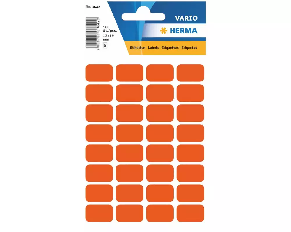 Herma Stickers Vielzweck-Etiketten 1.2 x 1.9 cm, 160 Etiketten, Rot