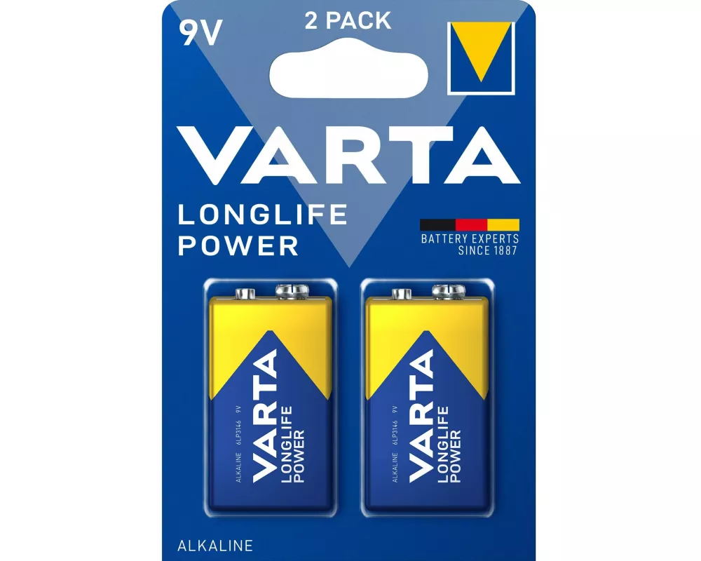 Varta Batterie Longlife Power 9V E-Block , 2 Stück