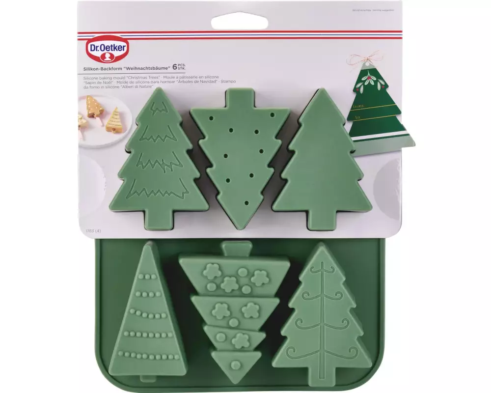 Dr.Oetker Backform Weihnachtsbäume Grün
