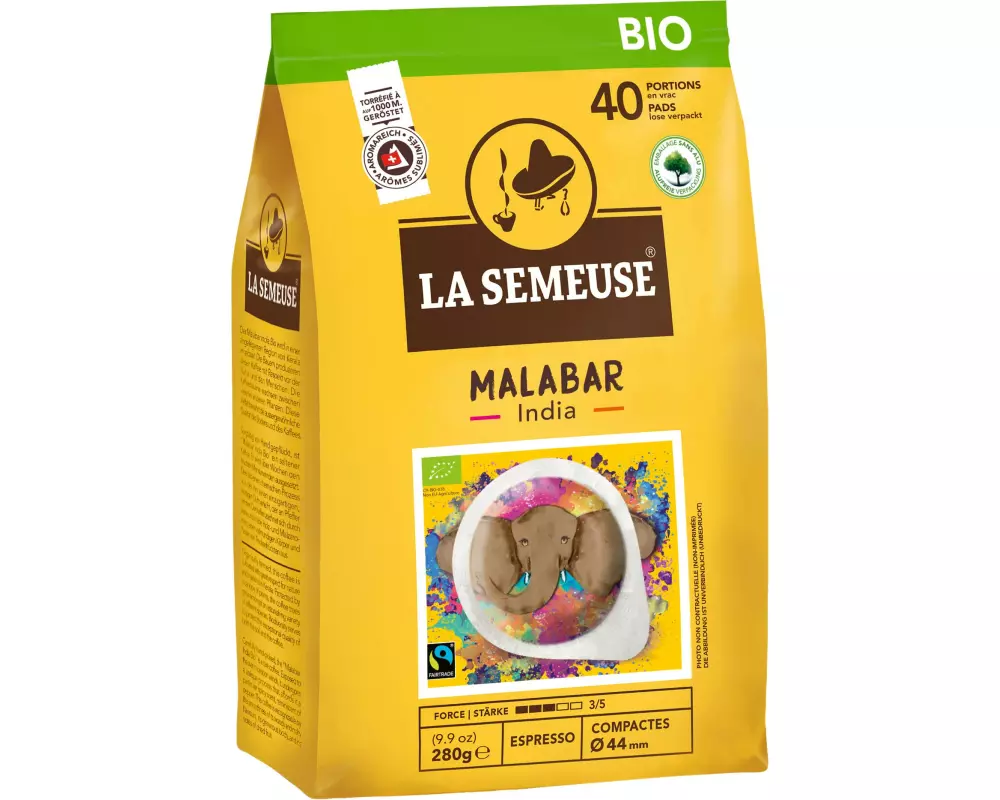La Semeuse Kaffeepads Malabar India Bio 40 Stück