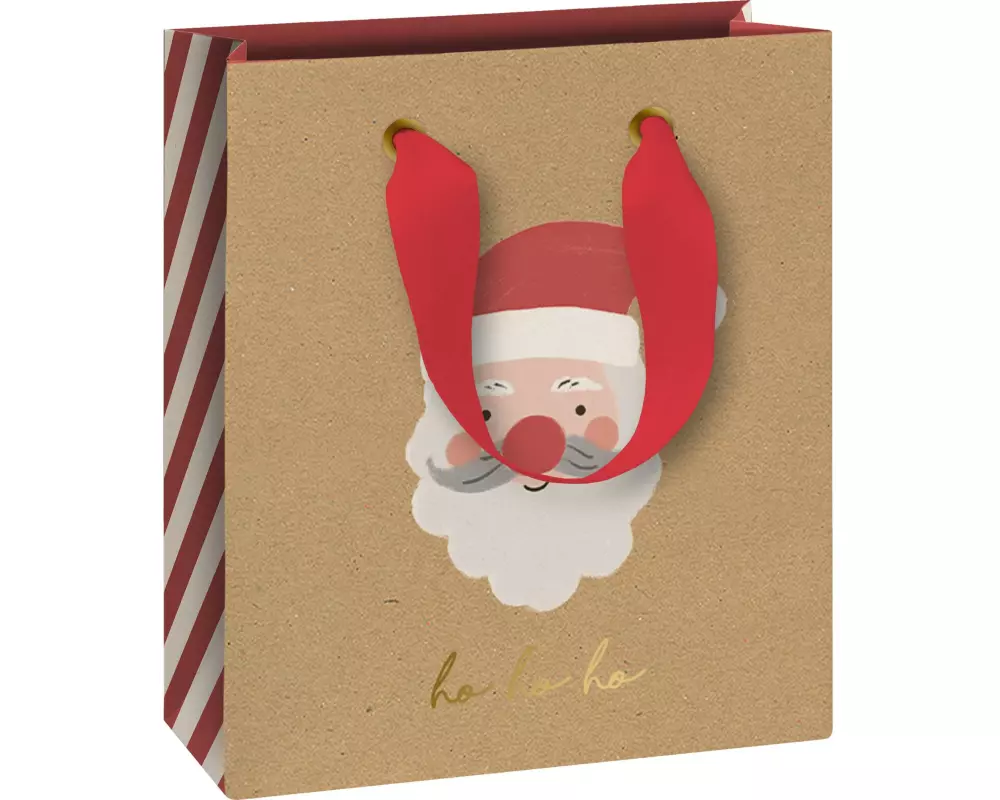 Stewo Geschenktasche Weihnachtsmann/Streifen