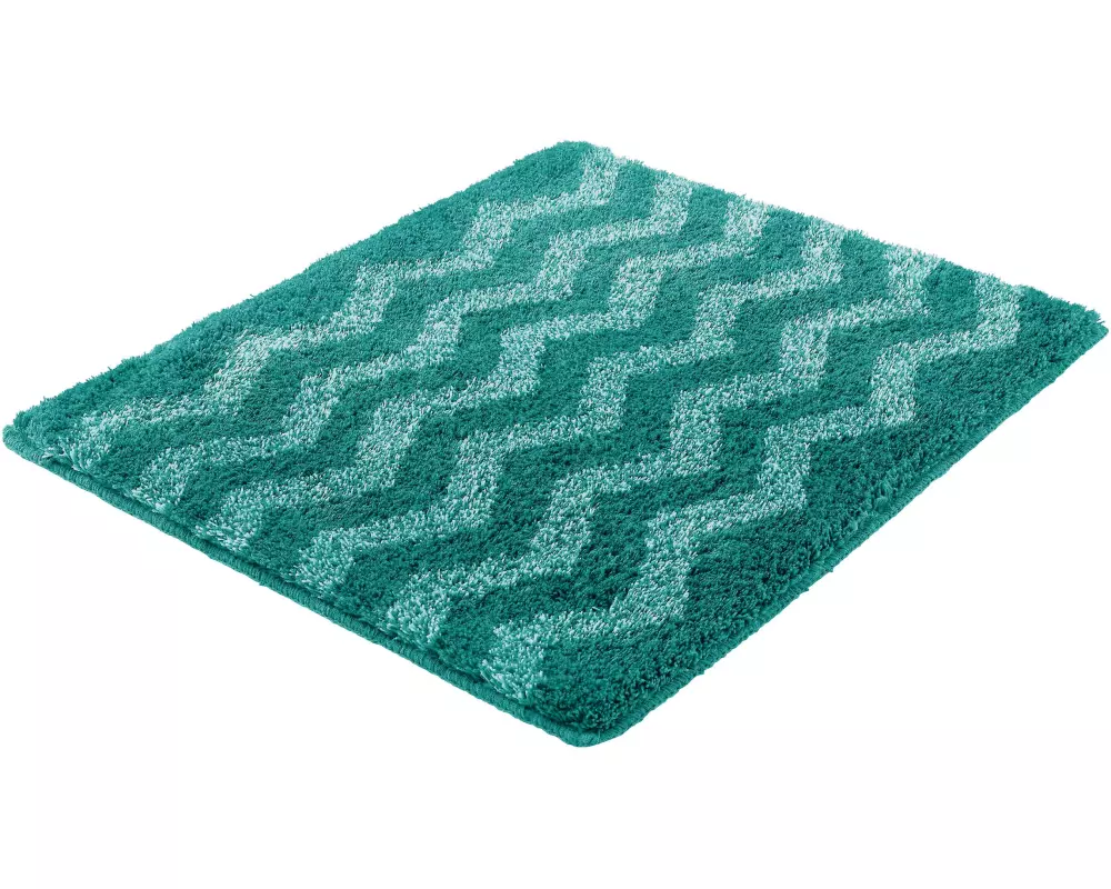Kleine Wolke Badteppich Zack 55 x 65 cm, Grün