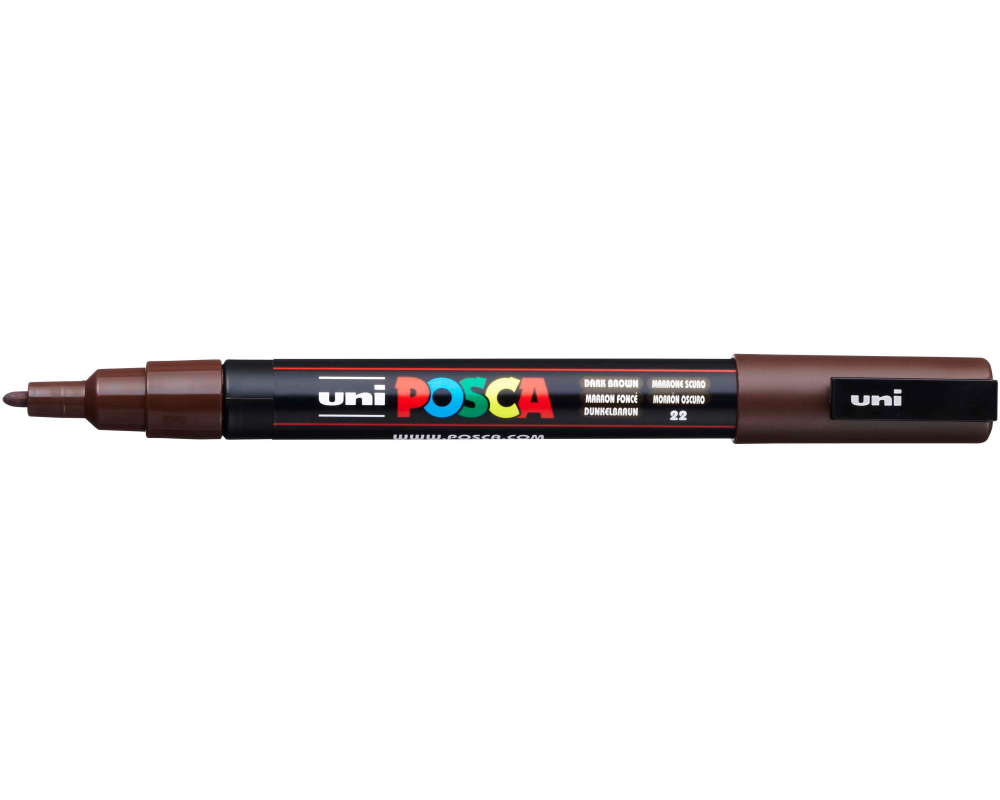 UNI-BALL Posca Marker 0.9-1.3mm PC-3M Dark brown dunkelbraun