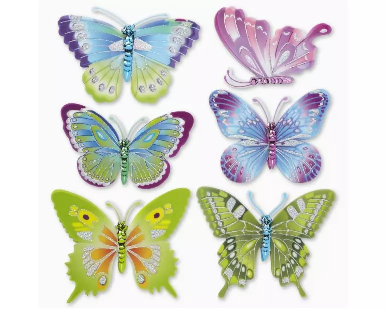 HobbyFun 3D-Sticker Schmetterling 1 Blatt
