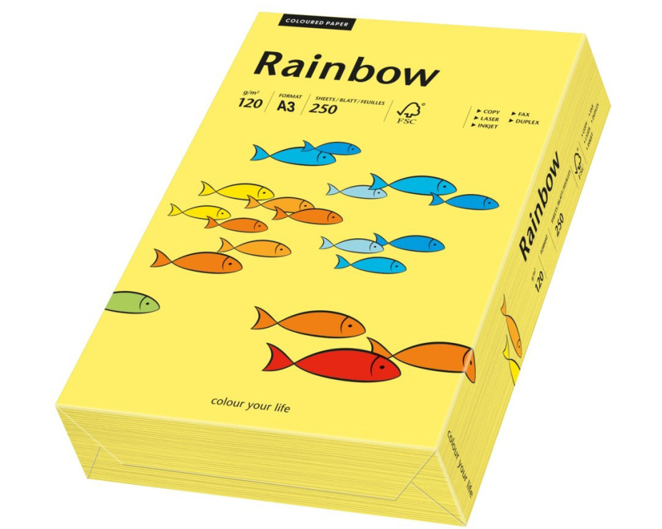 RAINBOW Papier gelb/16 A3 88042349 FSC, 120g 250 Blatt