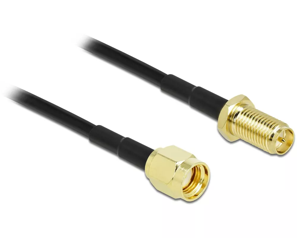 Delock Antennenkabel LMR/CFD100 RP-SMA zu RP-SMA, 1 m