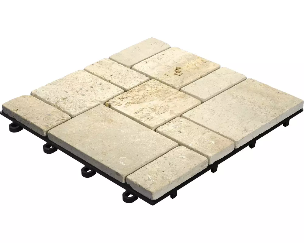 Florco Balkon-& Terrassenplatten Stone Traveltine Roma, 4 Stk.