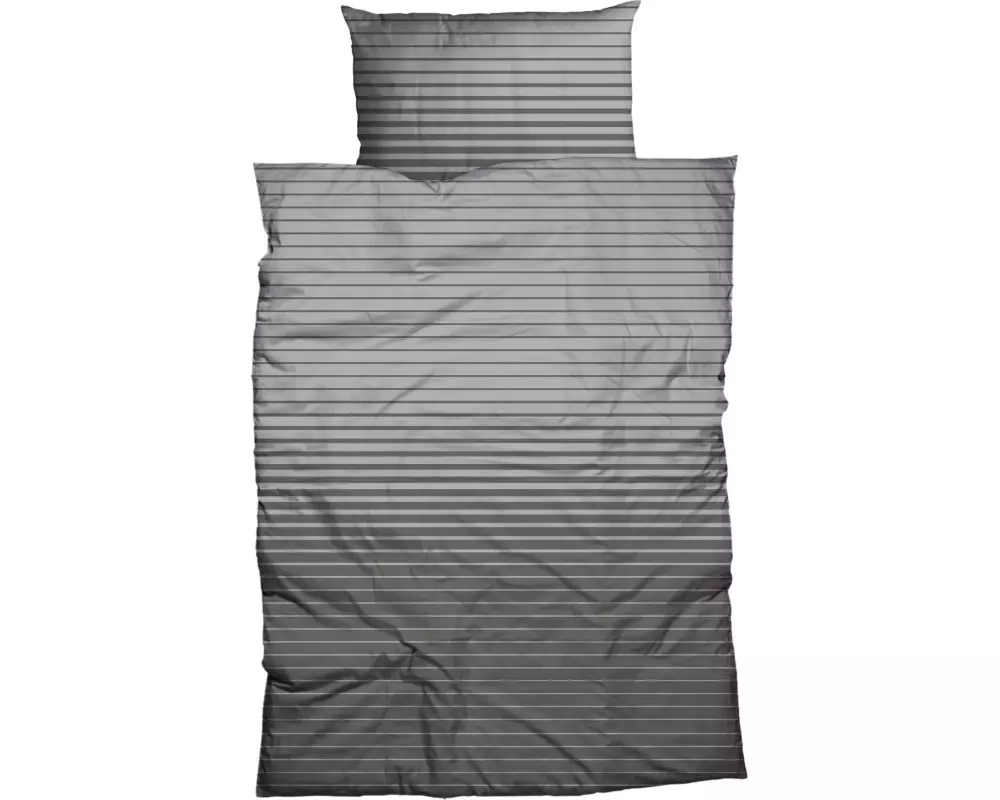 Nobilium Duvetbezug Weilo 200 x 210 cm, Anthrazit/Silber