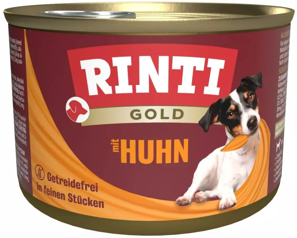 Rinti Nassfutter Dose Gold mit Huhn, 185 g