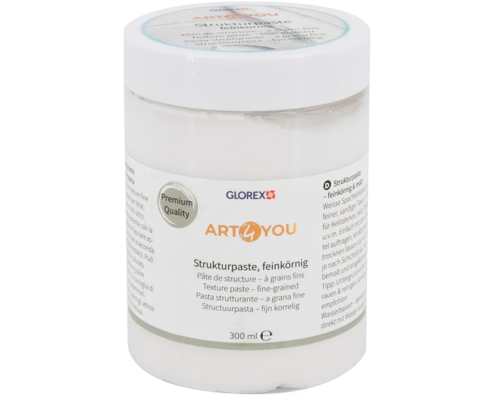 Glorex Strukturpaste feinkörnig 300 ml, Weiss/Keine Angabe
