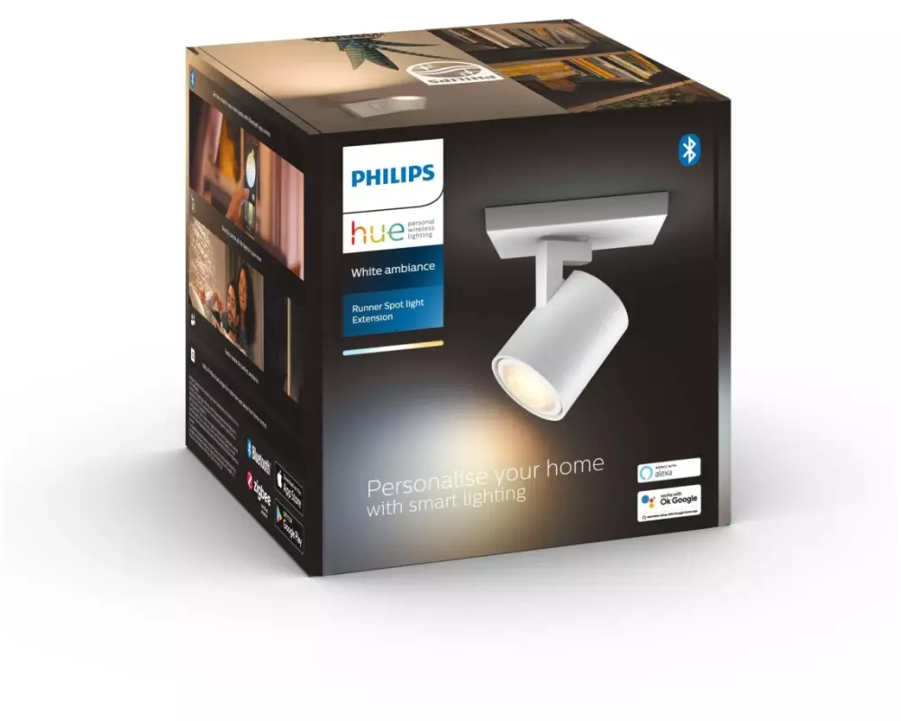 Philips Hue Aufbauspot White Ambiance, Runner, 1 x GU10, Weiss