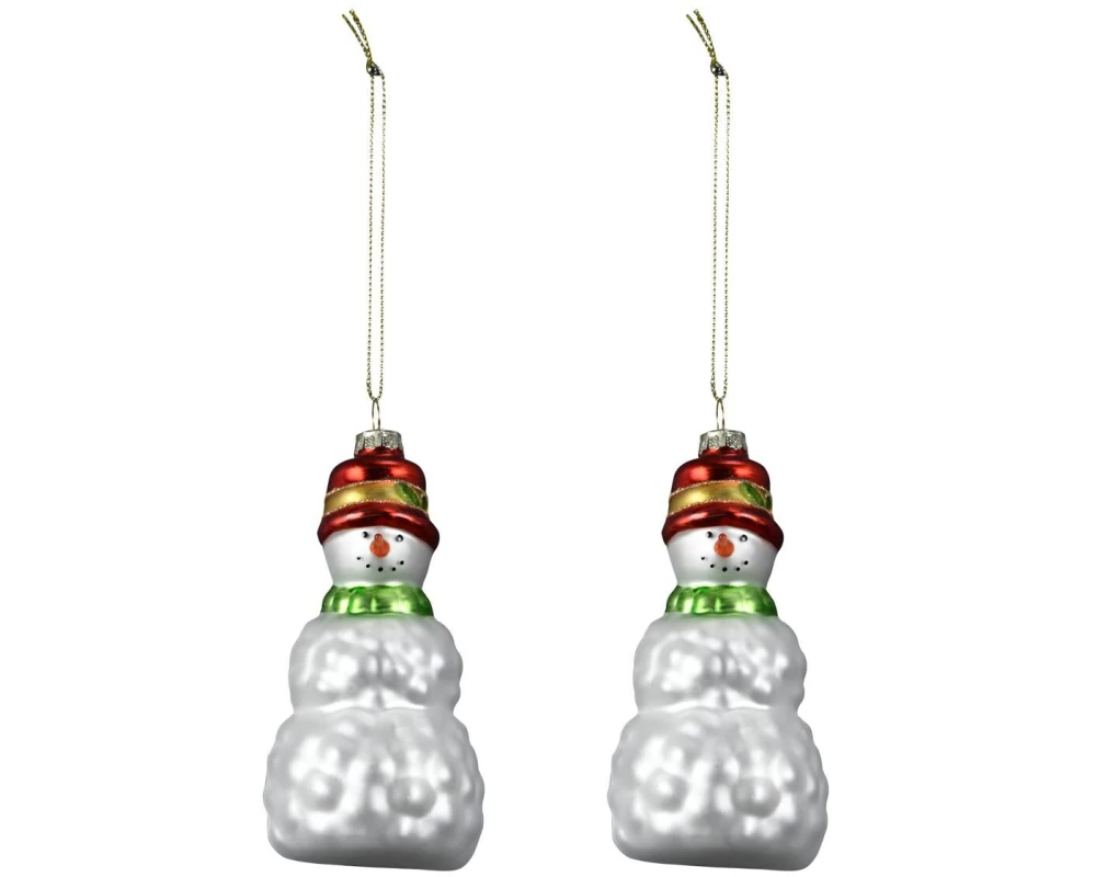COCON Weihnachtsschmuck Schneemann, 2 Stück