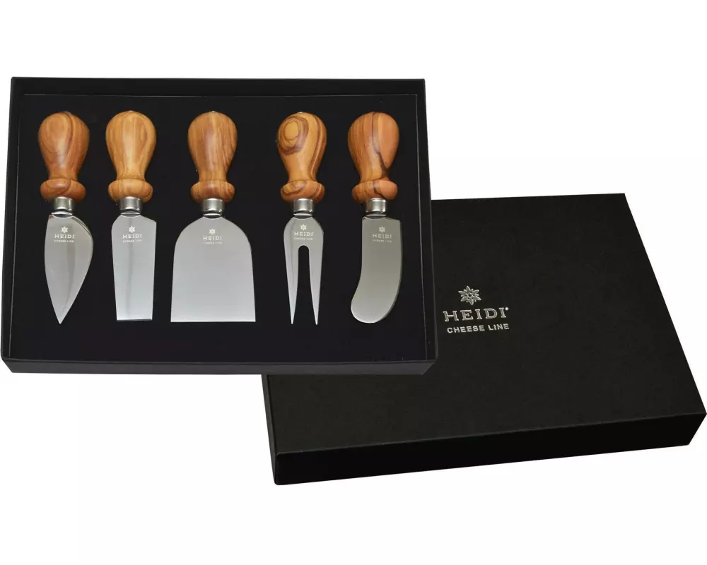 Heidi Cheese Line Käsemesser Set 5-teilig, Silber