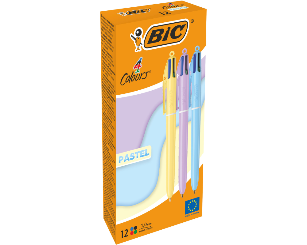 BIC Kugelschreiber 4 Colours 0.4mm 517320 Pastell assortiert