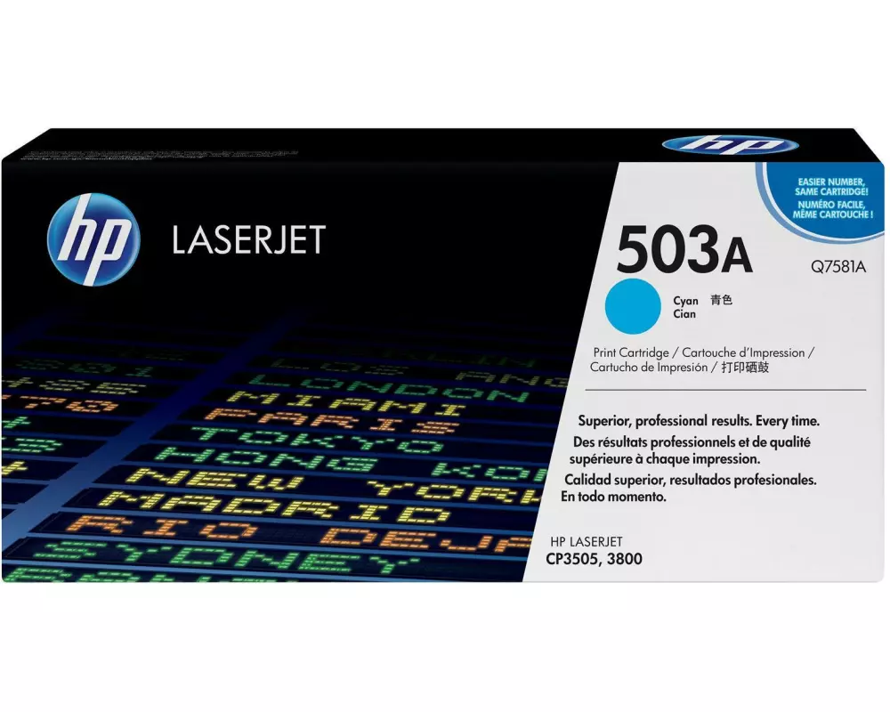 HP Toner Nr. 503A (Q7581A) Cyan