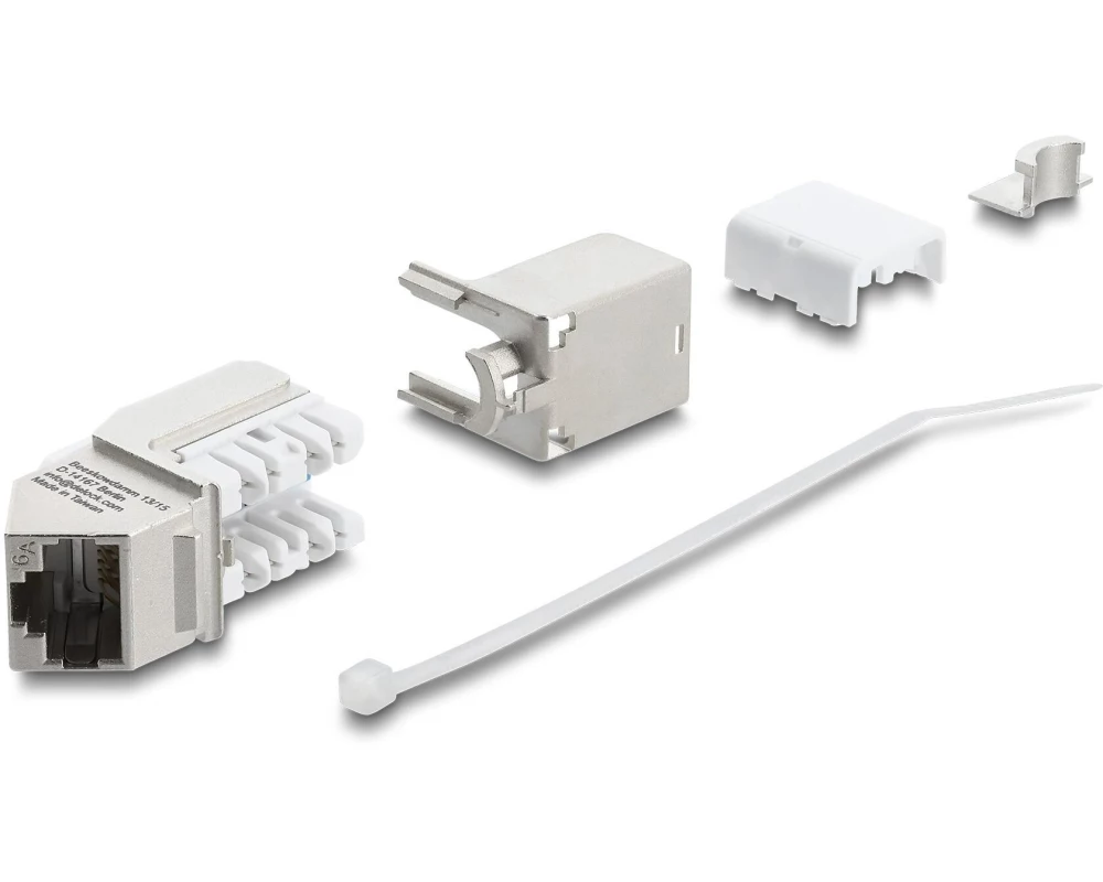 Delock Keystone-Modul RJ45 Buchse zu LSA Cat.6A 45° gewinkelt