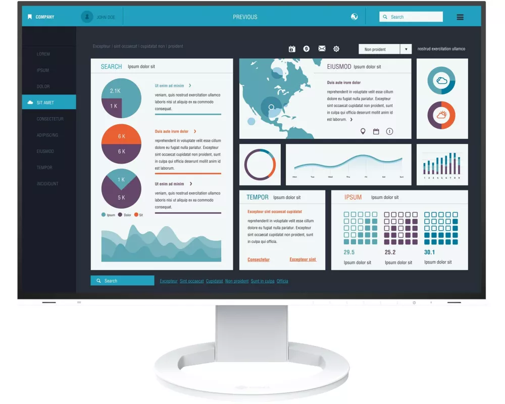 EIZO Monitor EV2495 Swiss Edition Weiss
